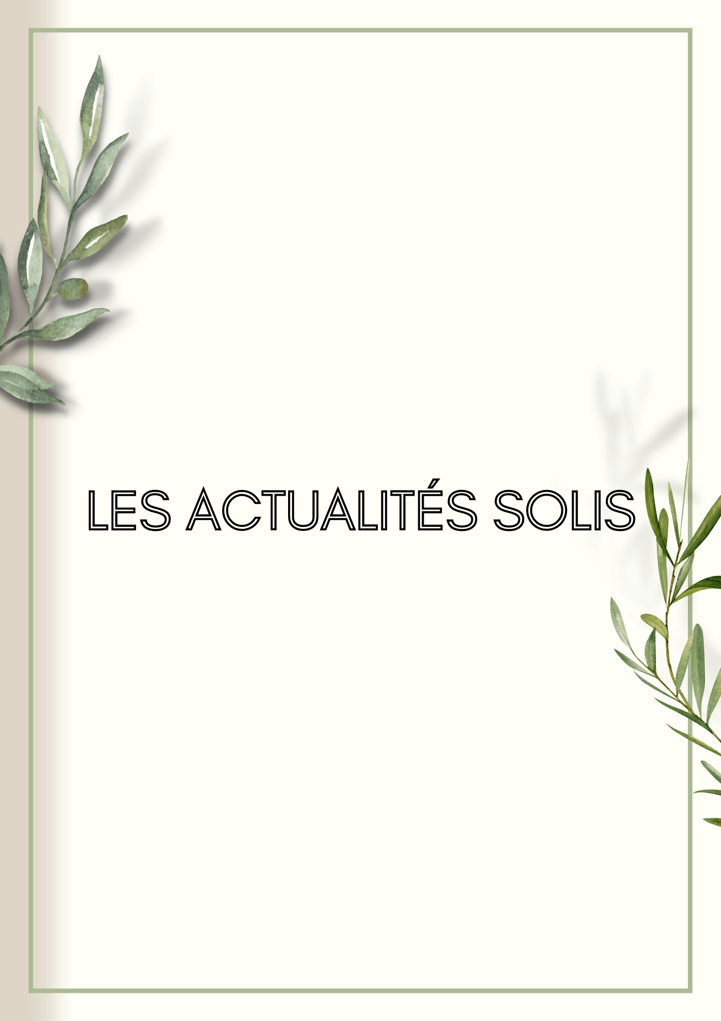 Calendrier des événements à venir chez Solis